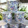 Set Of Six China Palace Mugs In Forget Me Knot Chintz Design, thumbnail 2 of 8