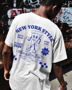 New York Style Pizza, Unisex Graphic T Shirt, 3 of 9