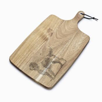 Personalised English Setter Engraved Acacia Serving Board, 2 of 7