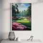 Augusta National Golf Course Poster – Golf Wall Art Print | Gift For Golfers, Dad, Husband | Masters Tournament Home Decor, Golf Gift For Him, Father's Day Gifts, thumbnail 1 of 2