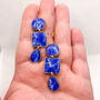 Royal Blue Statement Earrings, Clay And Resin, thumbnail 9 of 11