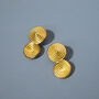 Gold Swirl Statement Earrings, thumbnail 2 of 3