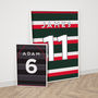 Personalised Rugby Shirt Print, Unframed, thumbnail 2 of 5