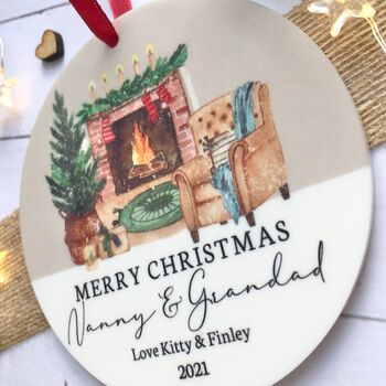 Personalised Christmas Decoration For Nanny And Grandad, 2 of 3