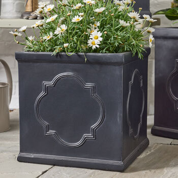 Monviso Black Embossed Planter, 4 of 7