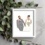 Christian Wedding Gift Couple Portrait With Bible Verse, thumbnail 12 of 12