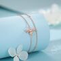 Sterling Silver Bumble Bee Double Layer Bracelet, thumbnail 7 of 11