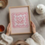 Personalised Floral And Bow Initial Print, thumbnail 2 of 2