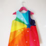 Rainbow Star Girls Handmade Dress, thumbnail 5 of 8