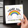 Thank You Sen Card – Rainbow Design For Keyworkers, thumbnail 6 of 8