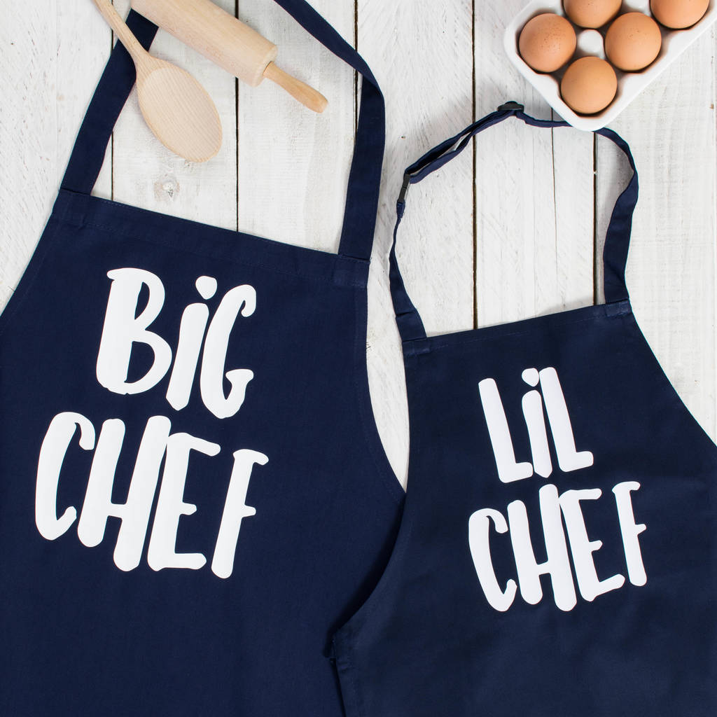 Big / Lil Chef Father And Son Apron Set, 1 of 11