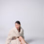 Natural 100% Wool Robe, thumbnail 2 of 3