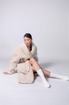 Natural 100% Wool Robe, 2 of 3