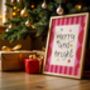 Merry And Bright Christmas Art Print, thumbnail 1 of 4