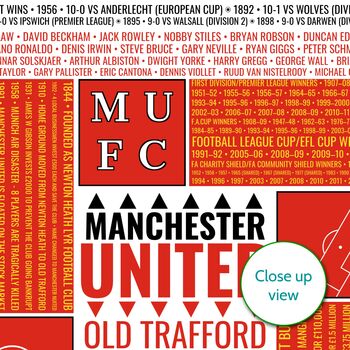 Personalised Manchester United Football Print Poster, 3 of 5