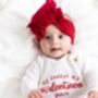 My Mummy's My Valentine Embroidered Personalised New Baby Romper In Four Colours, thumbnail 5 of 12