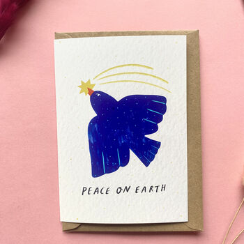 Peace On Earth Christmas Greeting Card, 3 of 3