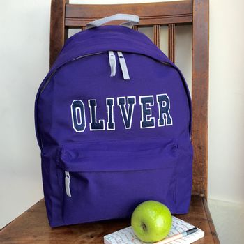 Personalised Applique Name Backpack All Colours, 6 of 11