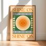 Shine On, Celestial Sun Art Print, Bohemian Poster, thumbnail 1 of 3