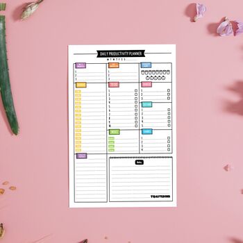 A5 Daily Productivity Desk Pad Planner, 6 of 7