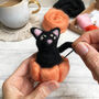 Needle Felted Black Cat Kit, thumbnail 4 of 7