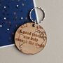 'A Good Teacher…Change The World' Wooden Keyring, thumbnail 2 of 3