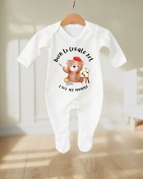 Born To Create Art Baby Bodysuit, 2 of 5