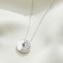 Moon Phase Necklace With Diamonds In Sterling Silver, thumbnail 8 of 12