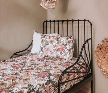 Vintage Rose Cot Bed Sheet, 2 of 3