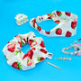 Sweet Strawberries Hair Scrunchie And Headband Set, thumbnail 5 of 5