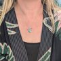 The Trio Emerald Necklace, Silver, thumbnail 2 of 7