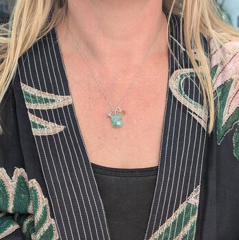 The Trio Emerald Necklace, Silver, 2 of 7