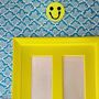 Smiley Face Wall Hanging Neon Yellow And Neon Pink, thumbnail 2 of 4