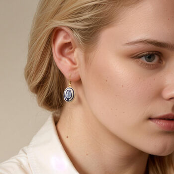 Blue Delft Tulip Earrings, 2 of 7