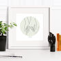 Wedding Line Drawing Hands Together Print, thumbnail 6 of 8