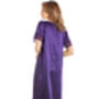 British Made Purple Short Sleeved Satin Nightdress With Lace Detail Ladies Size 8 To 28 UK, thumbnail 5 of 5