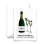 'Prosecco Is For Life' Funny Christmas Card, thumbnail 2 of 3