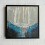 Sea Rain Framed Mixed Media Abstract Painting, thumbnail 2 of 5