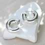 Sterling Silver Chubby Tube Hoop Earrings, thumbnail 1 of 3