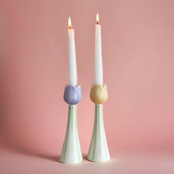 Ceramic Tulip Candle Holder, 2 of 7