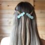 Pastel Mint Sage Flower Shaped Hair Clip, thumbnail 1 of 5