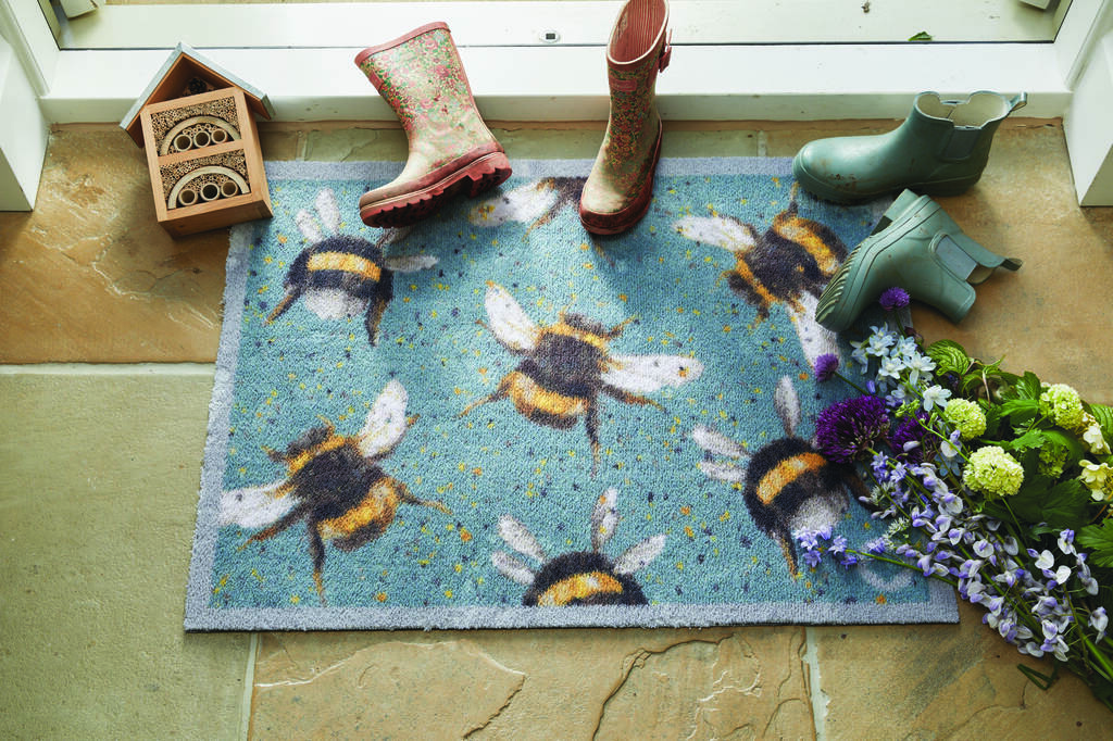 Hug Rug Washable Bee Three Mat By Hug Rug