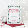 Funny Partridge In A Pear Tree Christmas Card, thumbnail 1 of 4