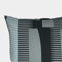 Square Combed Stripe Cushion Grey / Pewter / Black, thumbnail 2 of 2