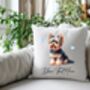 Personalised Yorkshire Terrier Hearts Cushion Cover, thumbnail 2 of 2