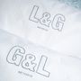 Embroidered Couples Initial Pillowcase Set, thumbnail 2 of 4