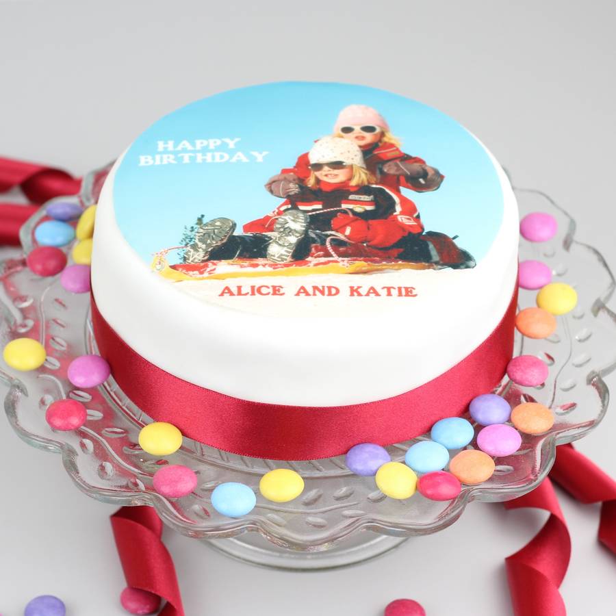 personalised photo topper birthday cake decoration kit by ...