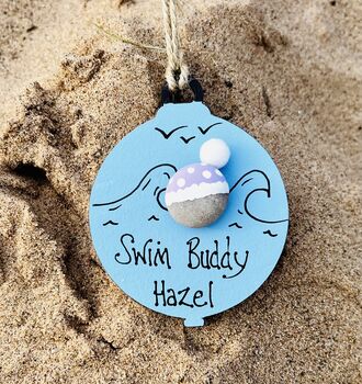 Personalised Sea Swim Bauble Christmas Tree Decoration, 3 of 6