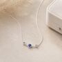 Mother And Two Children Birthstone Link Necklace, thumbnail 2 of 8