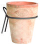 16cm Terracotta Flower Pot Planter With Metal Holder, thumbnail 1 of 5